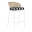Tabouret de bar 30 po Havana - Craie / Canne naturelle-84679554-130056053-130056077