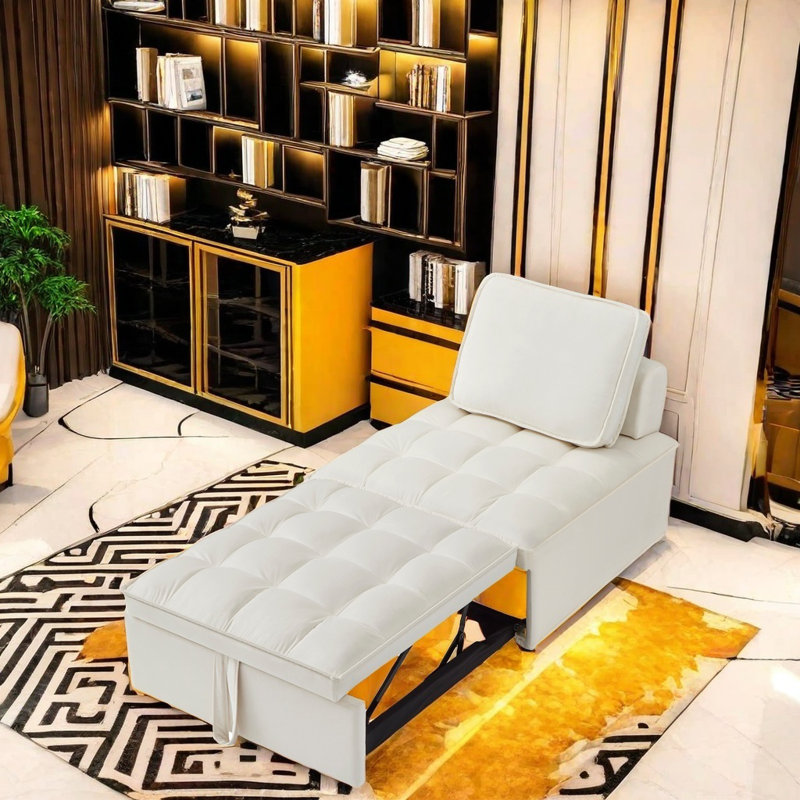 Canapé-lit multifonctionnel avec méridienne ergonomique peu encombrante pour le salon, la chambre à coucher, le dortoir ou le bureau Assemblage facile et matériaux de haute qualité