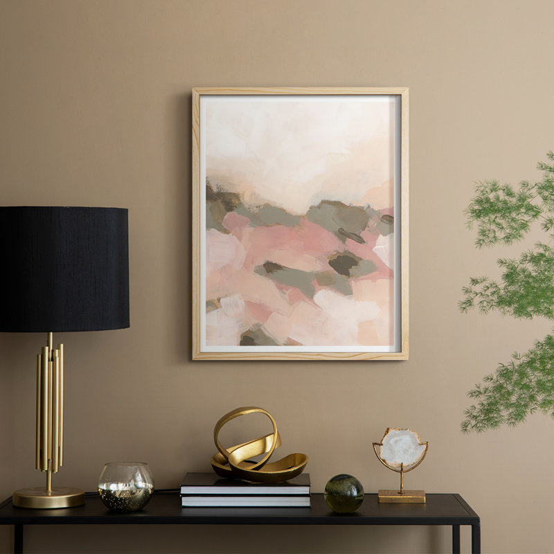 Desert Rose Valley I, reproduction encadrée - bois massif, H 15 po x l 12 po