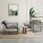 Upholstered Modern Metal Framed Light Gray Polyester Blend Sling Accent Chair-27168983