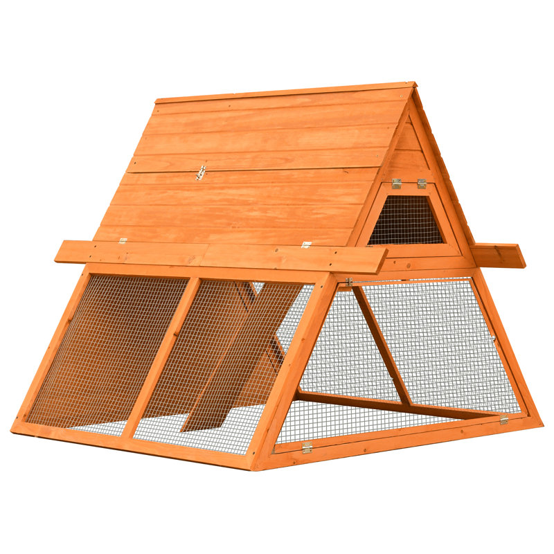 Cage à lapin en pin massif et bois de sapin 59,8 po x 50,4 po x 42,5 po