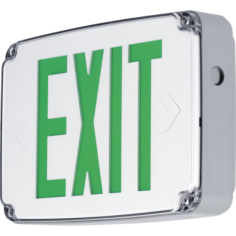 Polycarbonate LED Exit Sign, Green