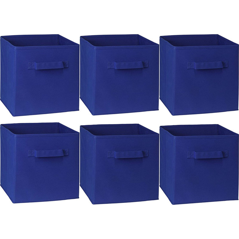Ensemble de bacs de rangement en tissu, Bleu