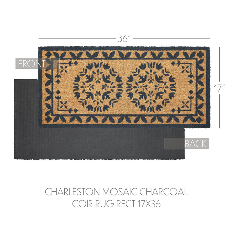 Tapis gris anthracite Durango, L 17 po x L 36 po
