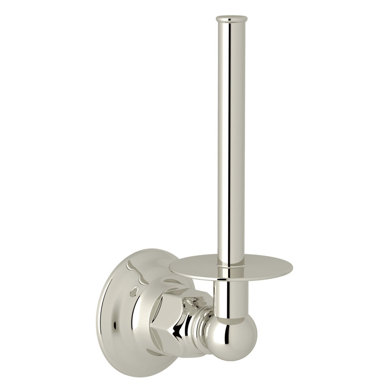 Country Bath Wall Mounted Toilet Paper Holder, Polished Nickel