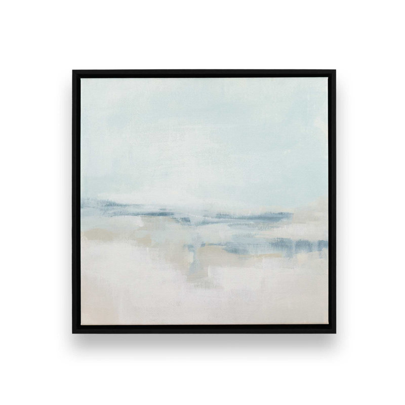 «Cloudy Shoreline Hues II», reproduction sur toile, H 12,75 po x l 12,75 po x P 1,75 po, Cadre flottant noir satiné, 1