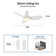 36'' Elaise 3 - Blade LED Flush Mount Ceiling Fans with Lights