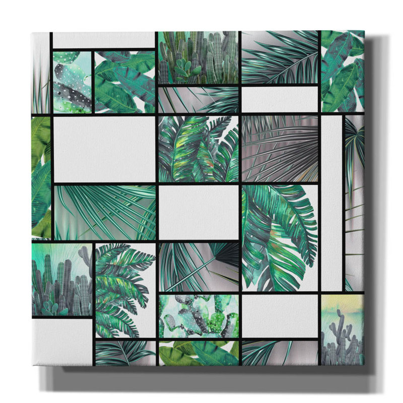 «Cool Tropic» par Mark Ashkenazi, art mural sur toile, H 37 po x l 37 po x P 1,5 po