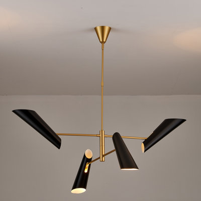 4-Light Modern Metal Chandelier for Kitchen Island