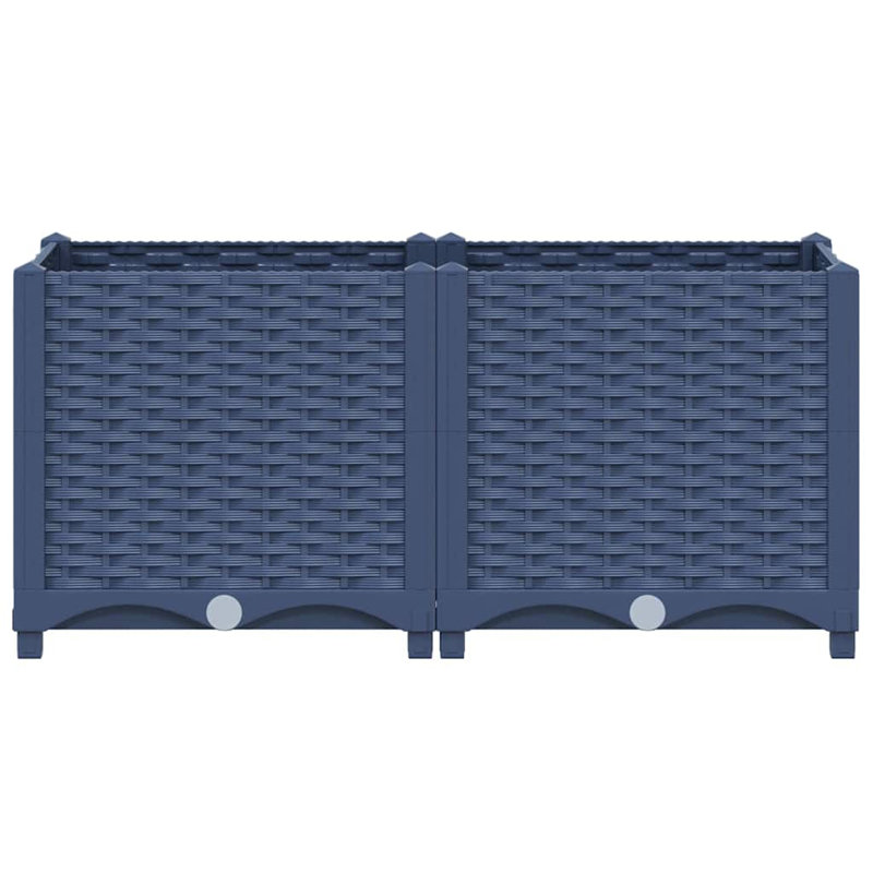 Ronks Planter, 38cm H x 80cm W x 40cm D, Blue Grey