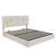 Lit plateforme tapissier en velours avec rangement relevable hydraulique Ellen-291648976