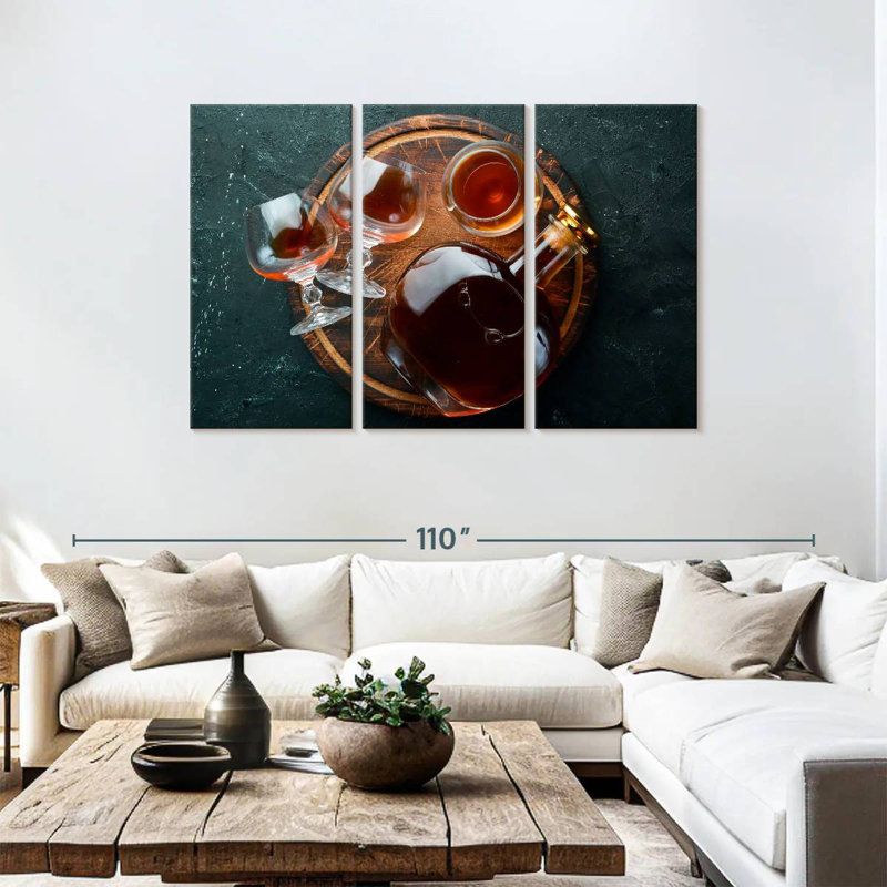 Yarlin Cognac Drinks Tray, 48" H x 74" W