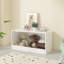 Boîte de rangement ouverte pour jouets, bac de rangement en bois blanc pour jouets en peluche, livres, chambre de bébé ou salle de jeux