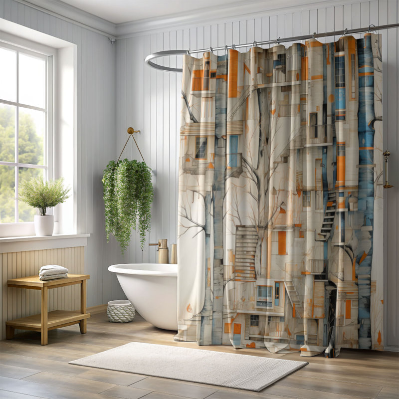Rideau de douche Inabat, H 74 po x l 71 po