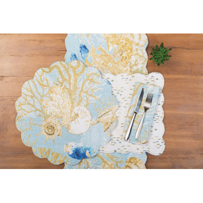 Belmont Reef Reversible Quilted Table Runner