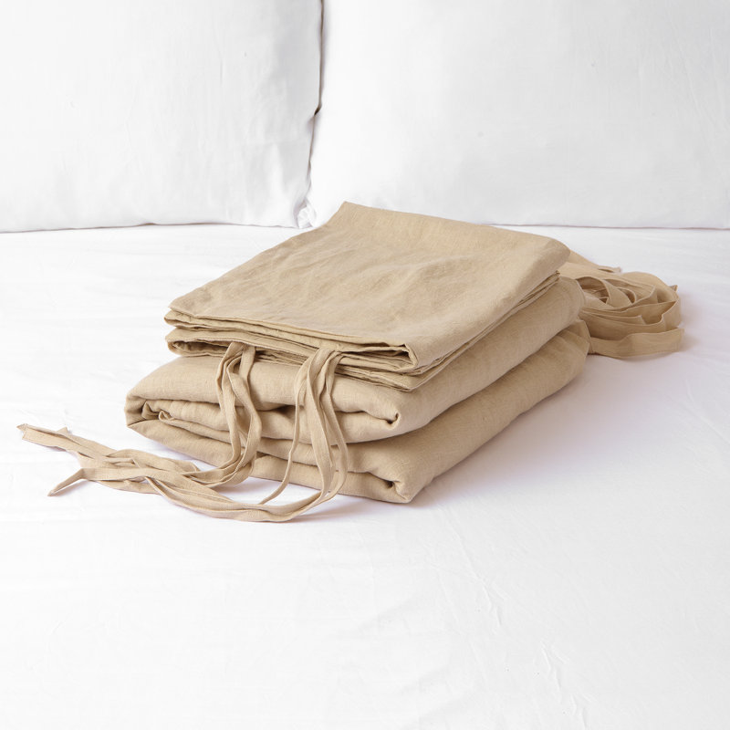 Ginesta Modern & Contemporary Duvet Cover, Natural, Queen Duvet Cover + 2 Standard Shams