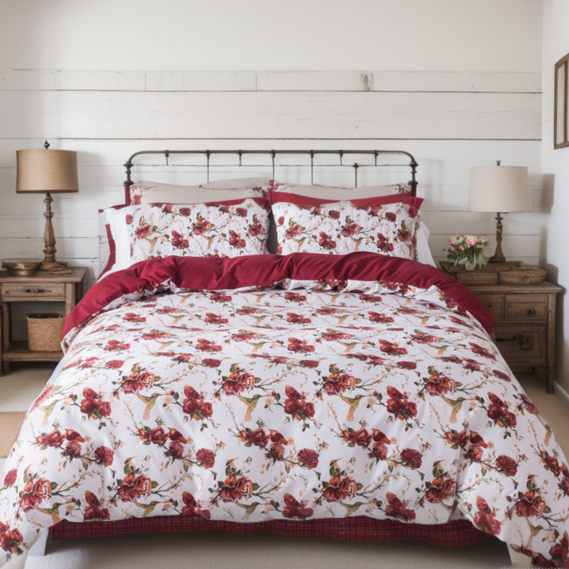 Polyester Floral Duvet Cover, King Duvet Cover