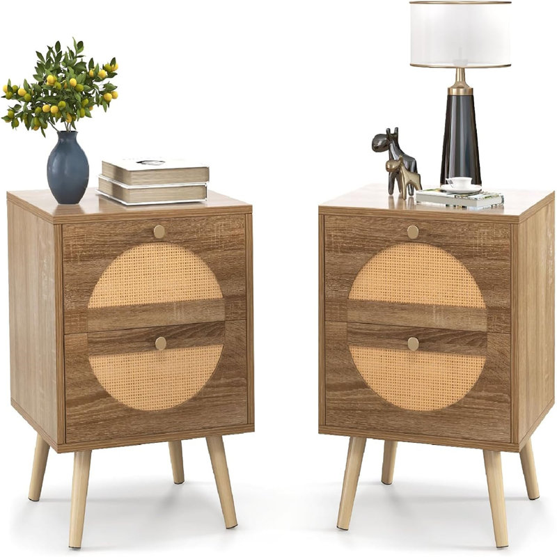 40cm W Manufactured Wood Bedside Table