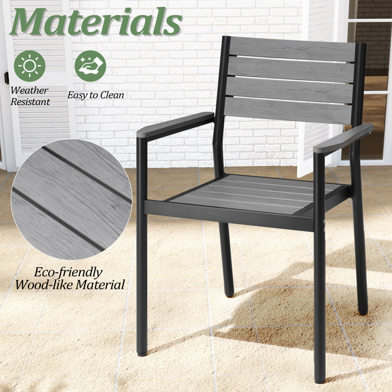 Cyanni 10 - Person Rectangular Outdoor Dining Set with Umbrella Hole, Gray