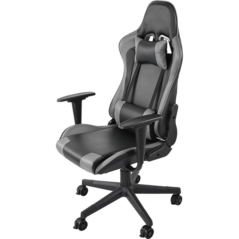 Marlow Home Co. Adjustable Reclining Ergonomic Faux Leather Swiveling PC & Racing Game Chair in Yellow