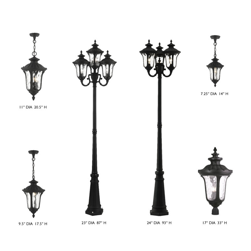 Alechandre Water Lamp Post (Full), Black