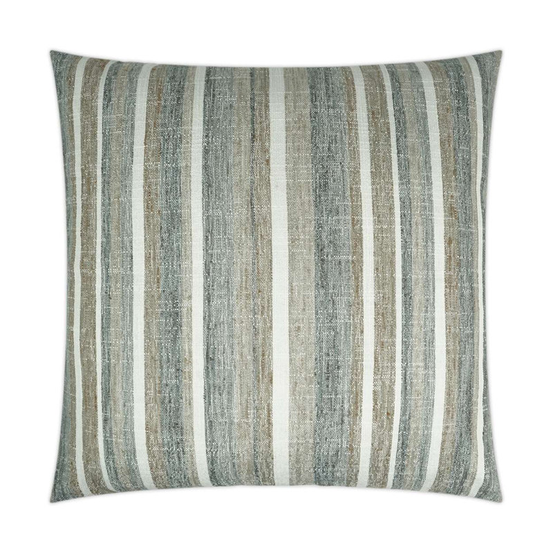 Faded Stripe Pillow Cover & Insert, Gray, Square 24"