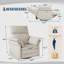 Fauteuil oscillant inclinable électrique pour le salon, fauteuil berçant à 360 ° avec inclinaison réglable-129665225