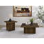 Table basse carrée en bois d'ingénierie avec placage de mélamine à usage quotidien au fini brun