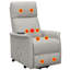 Fauteuil inclinable beige lève-personne avec télécommande câblée-1274248410