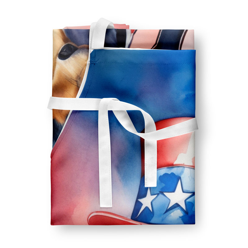 Patriotic American Apron, Bluetick Coonhound