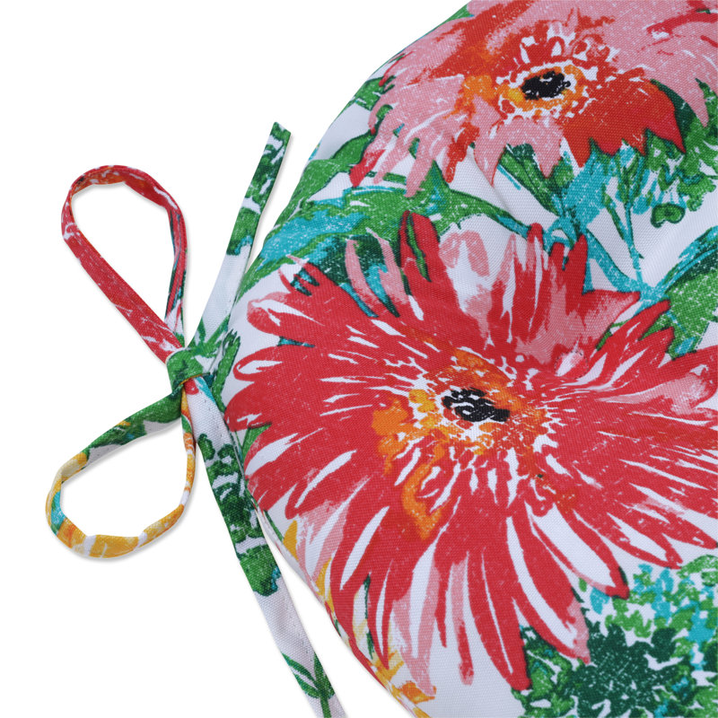 Coussin de chaise Sunflowers, L 16 po