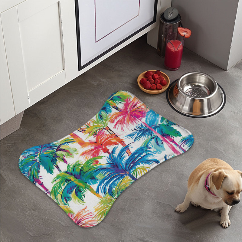 Tapis d'alimentation tropical en forme d'os 1 pièce Tropical Cornucopia, Grand (14 po)