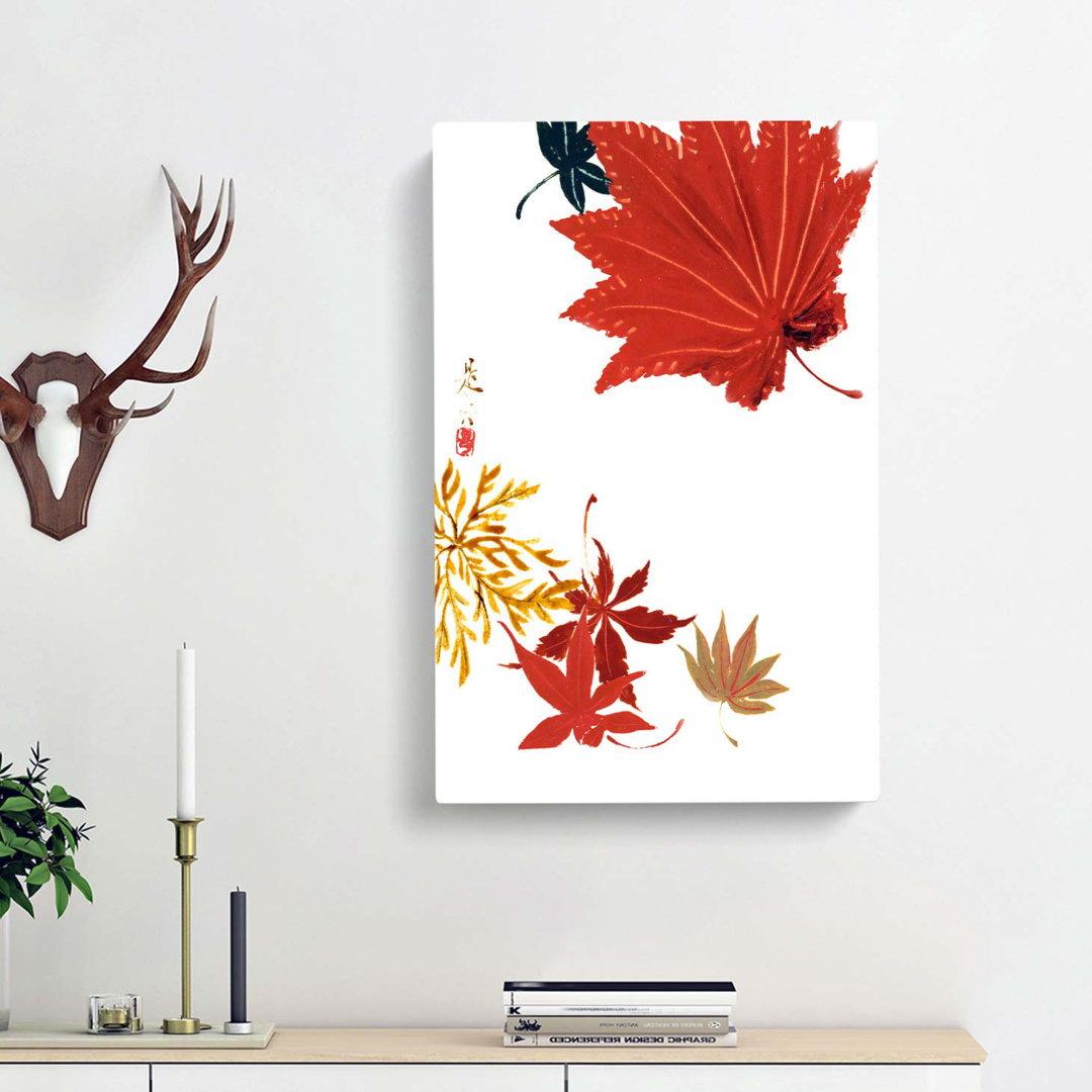 Maple Leaves by Shibata Zeshin - Wrapped Canvas