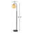 Dounia 57.5'' Black Arched Floor Lamp