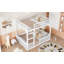 Lit superposé double en bois avec échelle et amp; Barrières de sécurité (L 77,5 po x l 56,5 po x H 60,2 po), aucun sommier requis, robuste Durable