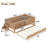 Natural Twin Kids Trundle Bed with Bookshelves, Staircase and Safety Rails-1991503791