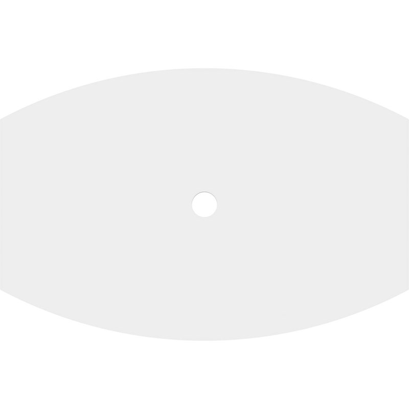 16"W x 10 5/8"H x 1"ID x 8 1/2"C x 1"P Kailey Architectural Grade PVC Contemporary Ceiling Medallion