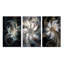 «Blossoming White Fractal Flower II», 3 pièces sur toile-2109519800-2109519805
