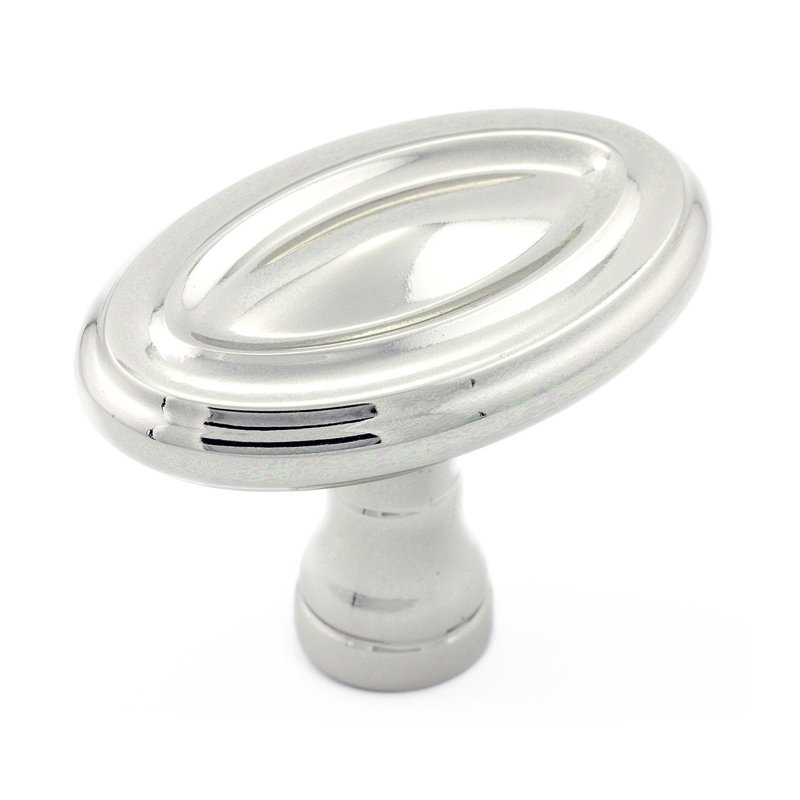 Expression Oval Knob, Polished Nickel