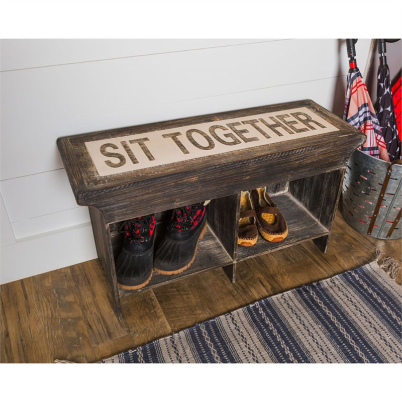 Solid Wood Storage Bench