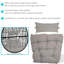 Coussin de siège et d'appuie-tête beige uni 28 po x 27 po-86905632