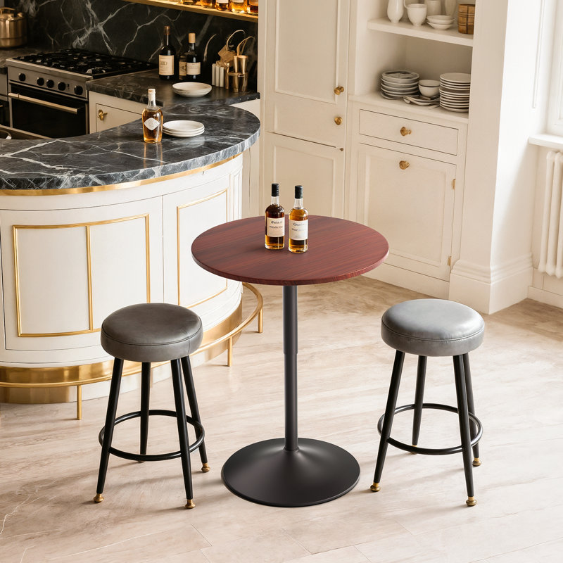 Table de salle à manger Hulker, Rouge, 36" H x 23.5" W x 23.5" D