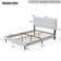 Upholstered Platform Bed, Modern Bed Frame with Button Design Headboard, No Box Spring Required