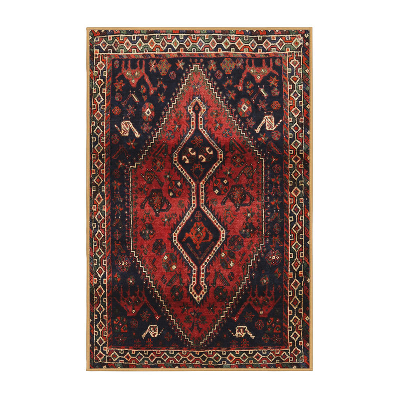 Tapis jaune clair/marron/noir Finnmark, Rectangle de 5 pi x 8 pi