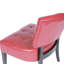 Chaise d'appoint rouge avec sièges surdimensionnés et siège et style en cuir-1803389765