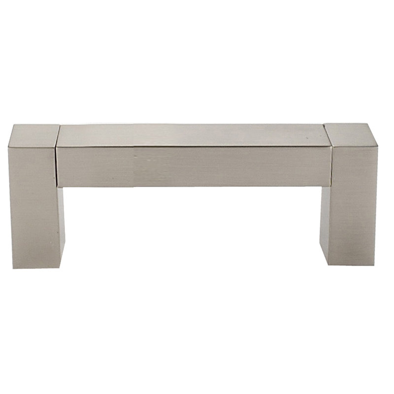 Poignée barre Block, Nickel satiné, 3''