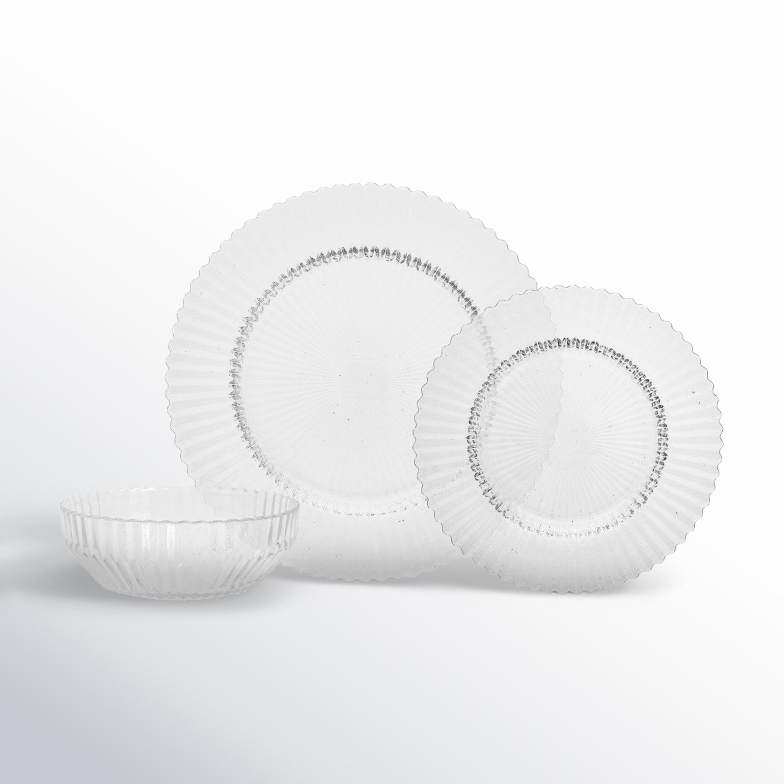 Fortessa Archie 12 Piece Glass Dinnerware Set - Service for 4, Clear