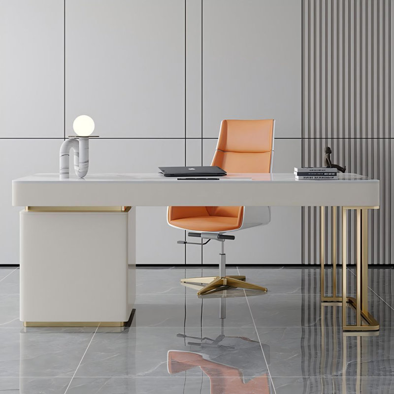 Bureau moderne et simple avec tiroirs, H 29,53 po x l 62,99 po x P 27,56 po