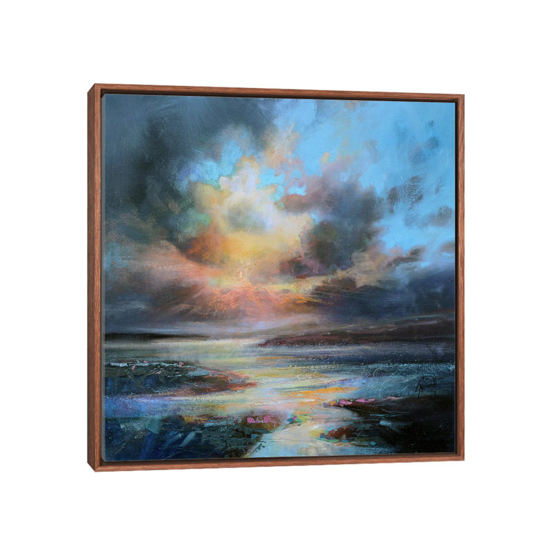 Opening by Scott Naismith - Painting Print, No Mat, Classic Brown Wood Framed Canvas, 18" H x 18" W x 1.5" D