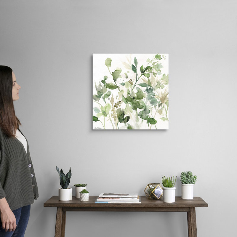 " Sage Garden I " Painting Print, Wrapped Canvas, 20" H x 20" W x 1.25" D